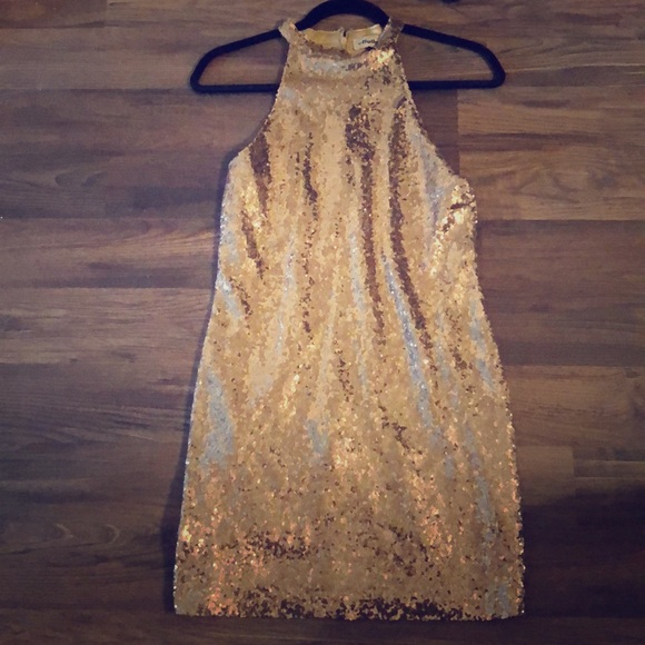 Alythea Dresses & Skirts - Gold, sequenced mini dress